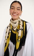 La DoubleJ Reversible Fringe Foulard 90