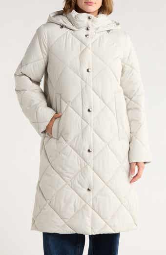 Sam Edelman Hooded Long Quilted Puffer Jacket