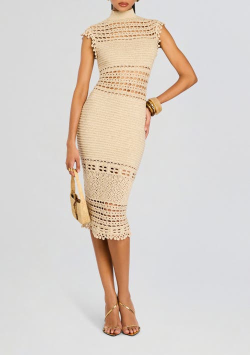 Shop Retroféte Retrofête Mia Dress In Gold/cream