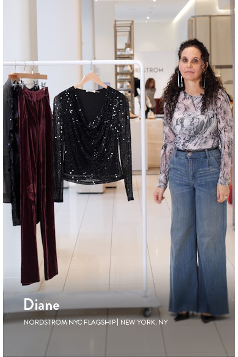 Leon Sequin Cowl Neck Top video