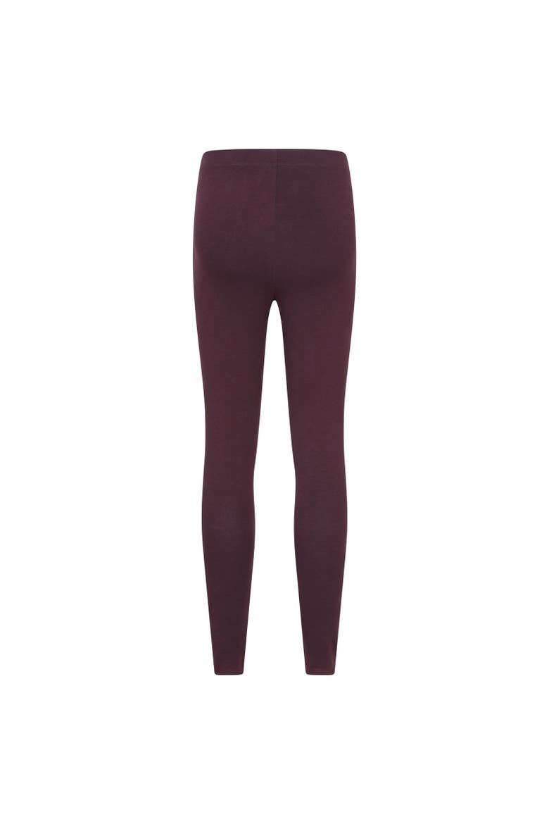 Cotton Blend Midweight Leggings, Alternate, color, Berry