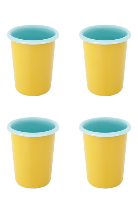 Small Two Tone Enamel Tumbler - Set of 4