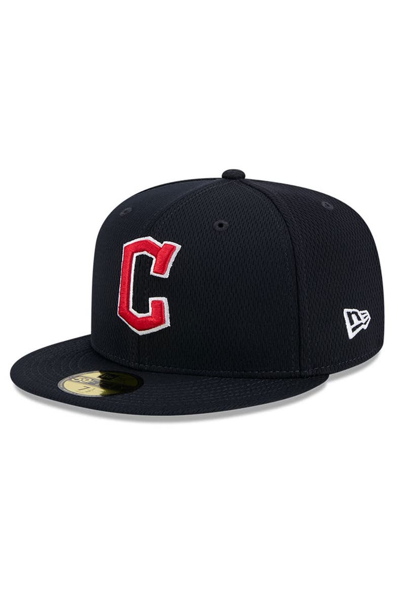 New Era Men's New Era Navy Cleveland Guardians 2025 MLB Clubhouse 59FIFTY Fitted Hat, Main, color, 