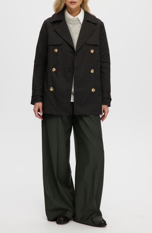 Noize Medium Trench Coat In Black
