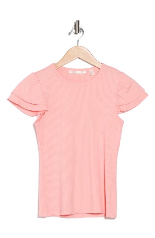 Cyrus Cap Sleeve Rib Top
