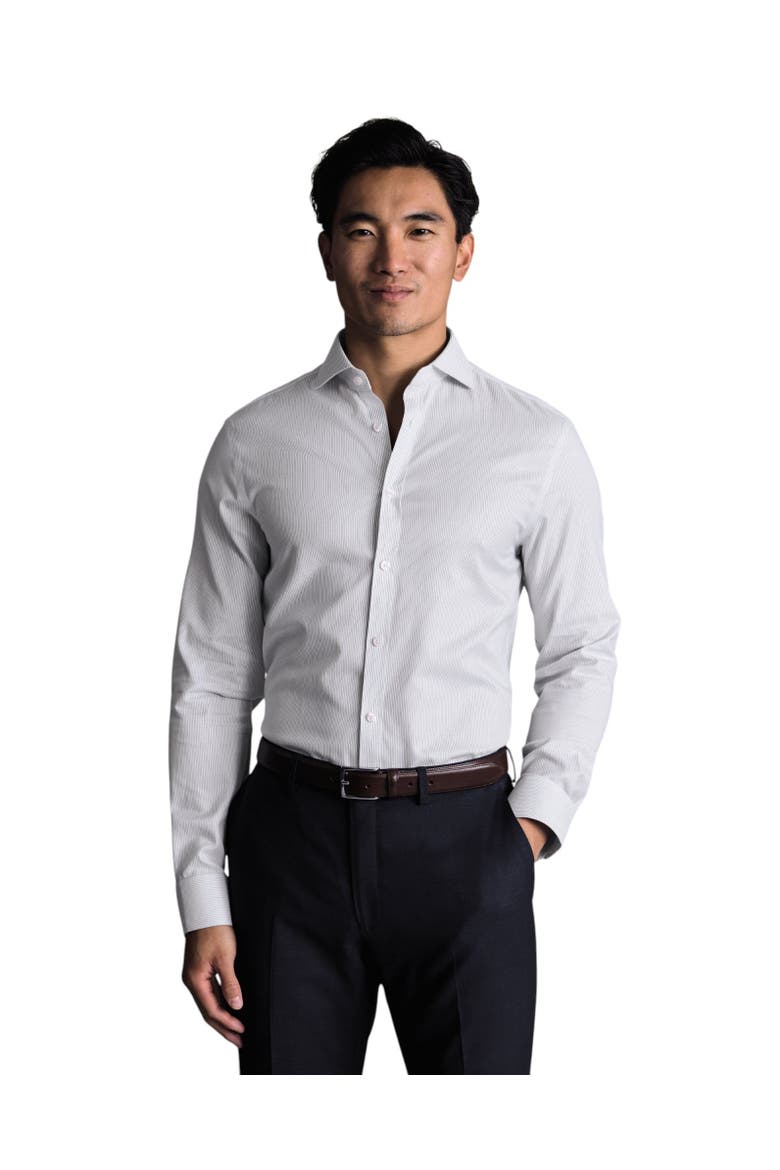 Non-Iron Twill Stripe Shirt, Main, color, White