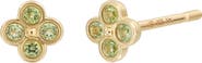 Bony Levy 14K Gold Semiprecious Stone Cluster Stud Earrings