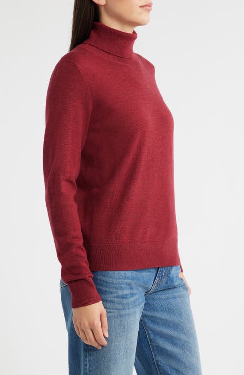 Pendleton Merino Wool Turtleneck Sweater In Red