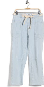 Vigoss Pinstripe Barrel Leg Jeans