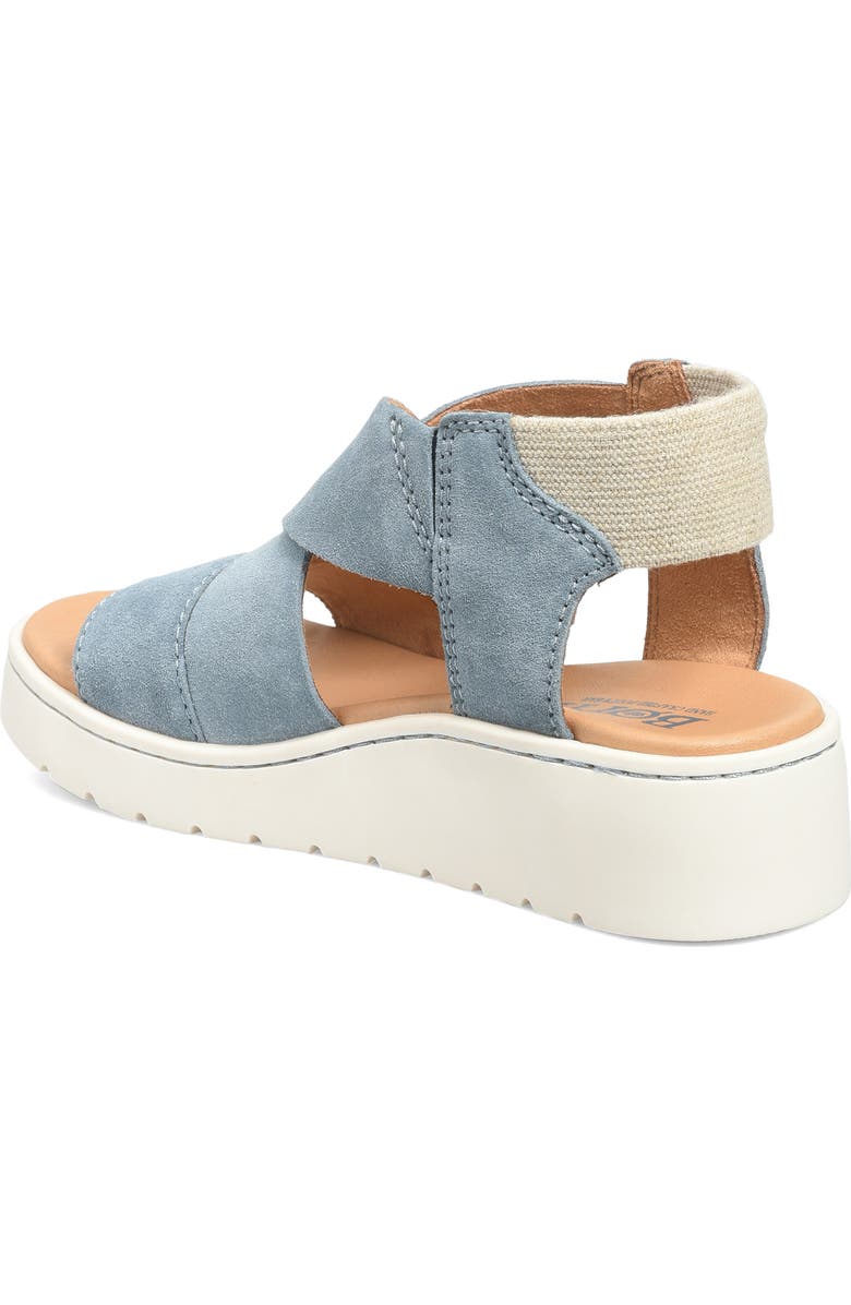 Børn Kirby Wedge Sandal, Alternate, color, Light Blue Suede