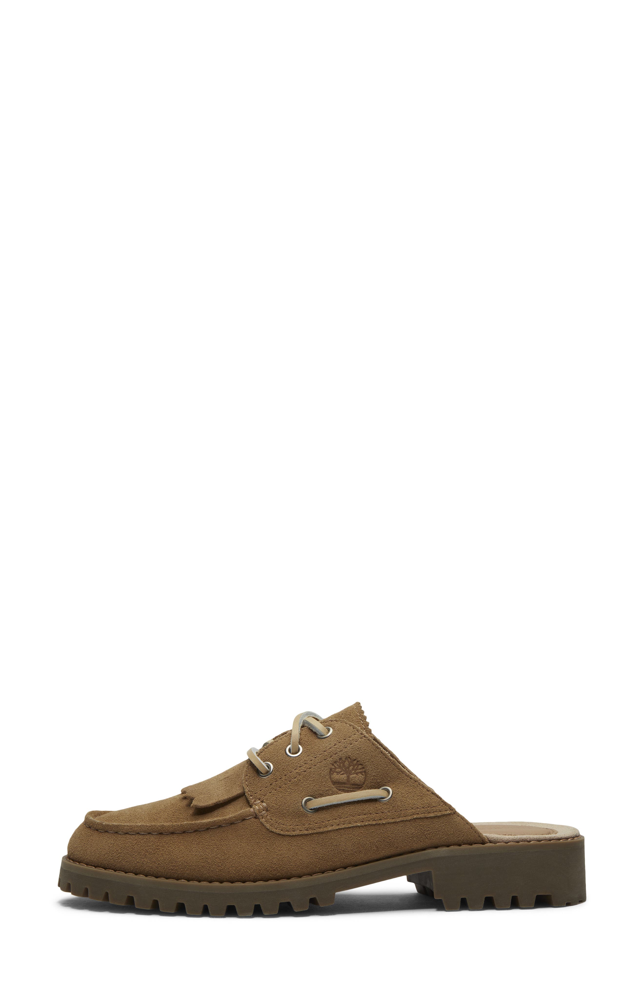 Timberland Authentic 3-Eye Lug Mule, Alternate, color, Medium Beige Suede