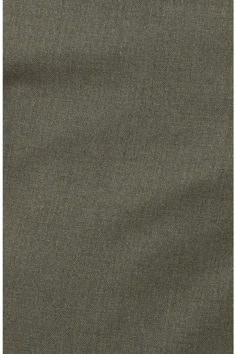 Flat Front Modern Fit Gabardine Stretch Wool Trousers, Alternate, color, OLIVE
