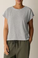 Eileen Fisher Stripe Organic Cotton T-Shirt