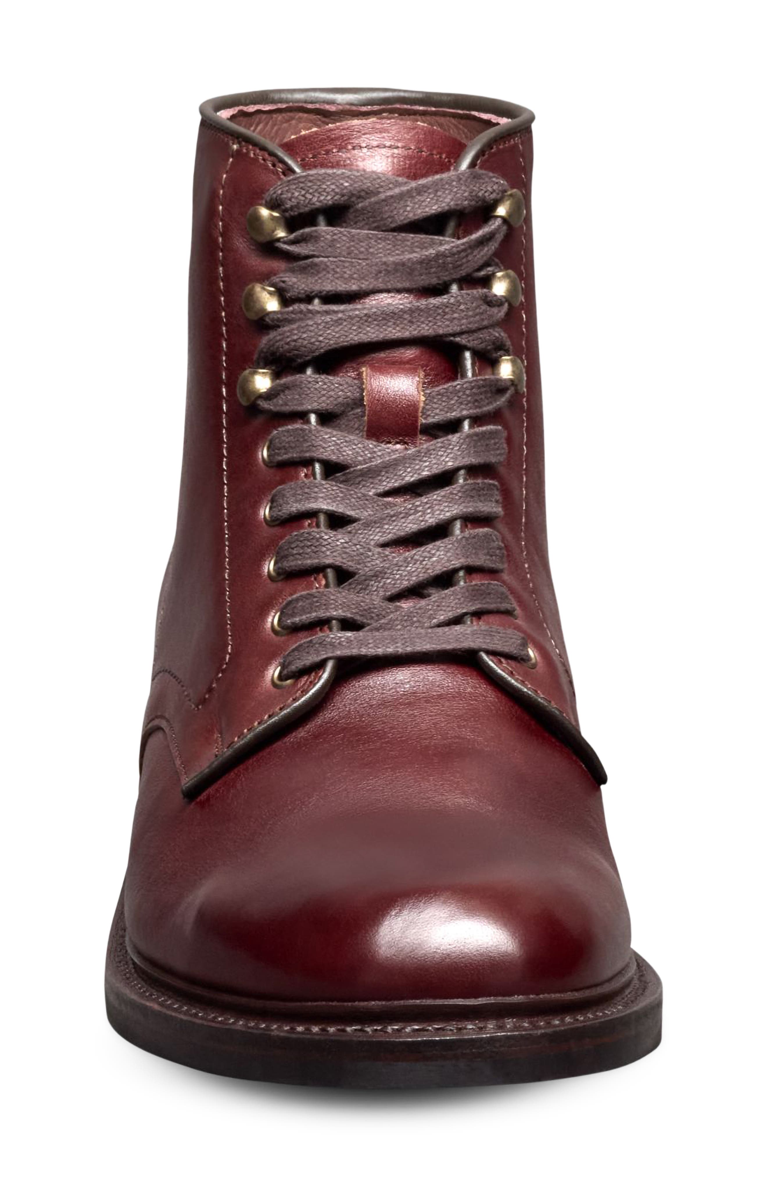 Higgins Mill Plain Toe Boot, Alternate, color, BURGUNDY CHROMEXCEL LEATHER