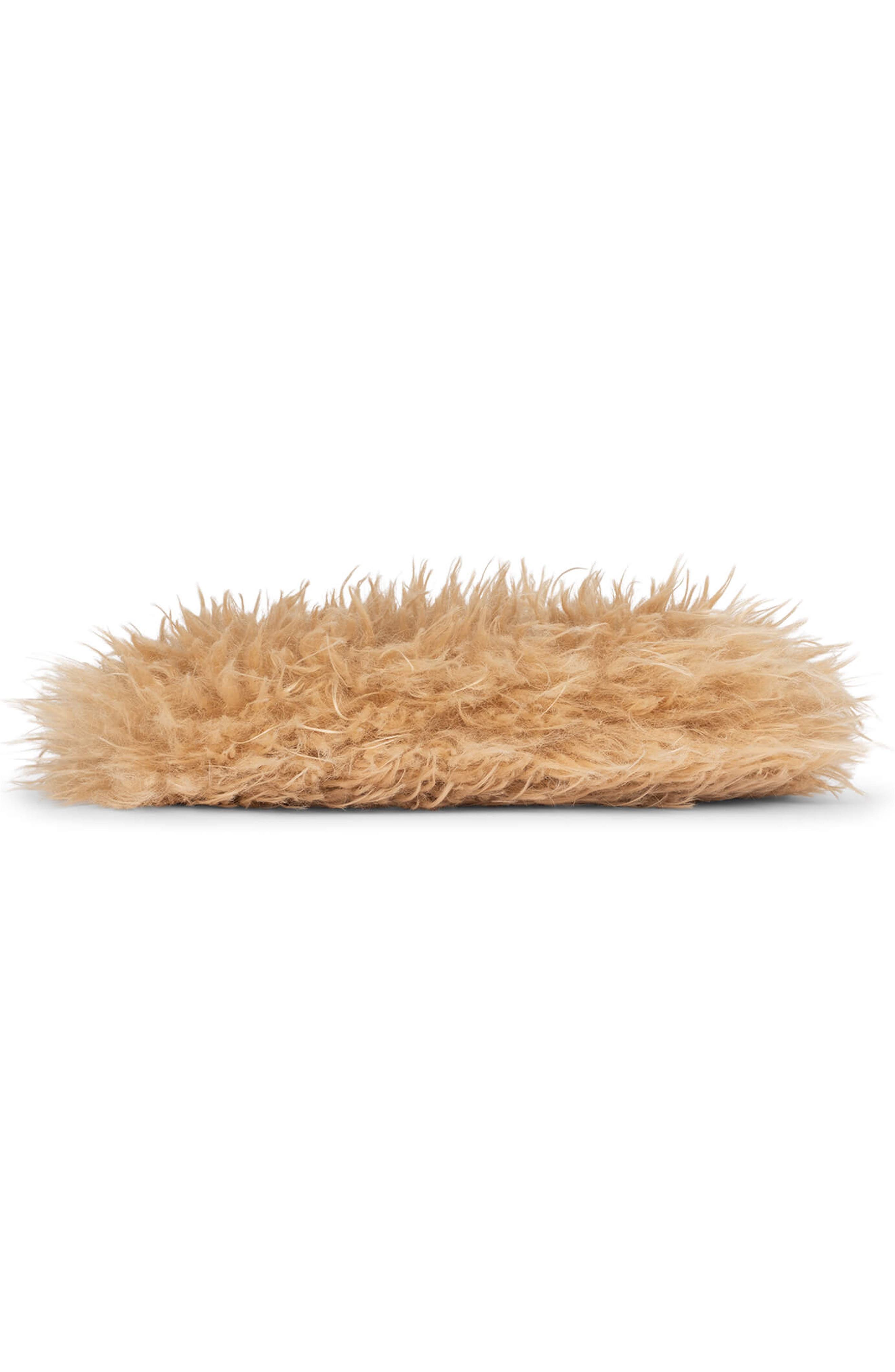 Jeffrey Campbell Bestowed Faux Fur Shoulder Bag, Alternate, color, Wheat