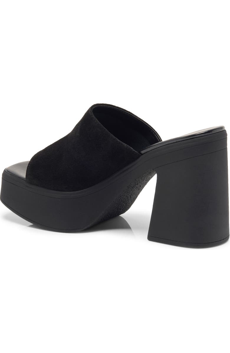Free People Zoe Platform Slide Sandal, Alternate, color, Black Tide Suede