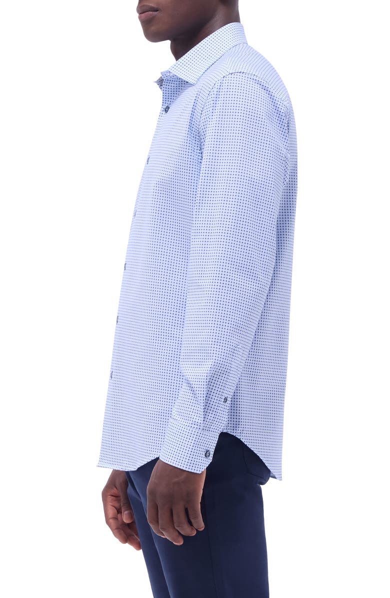 Bugatchi Jules OoohCotton<sup>®</sup> Dot Print Button-Up Shirt, Alternate, color,