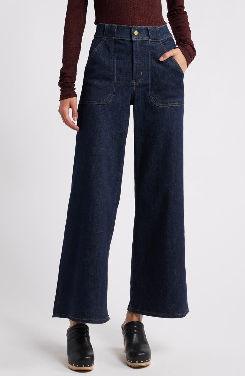 FRAME Modern High Waist Wide Leg Jeans, Main, color, Rinse