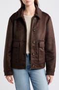 Bernardo Faux Calf Hair Trucker Jacket