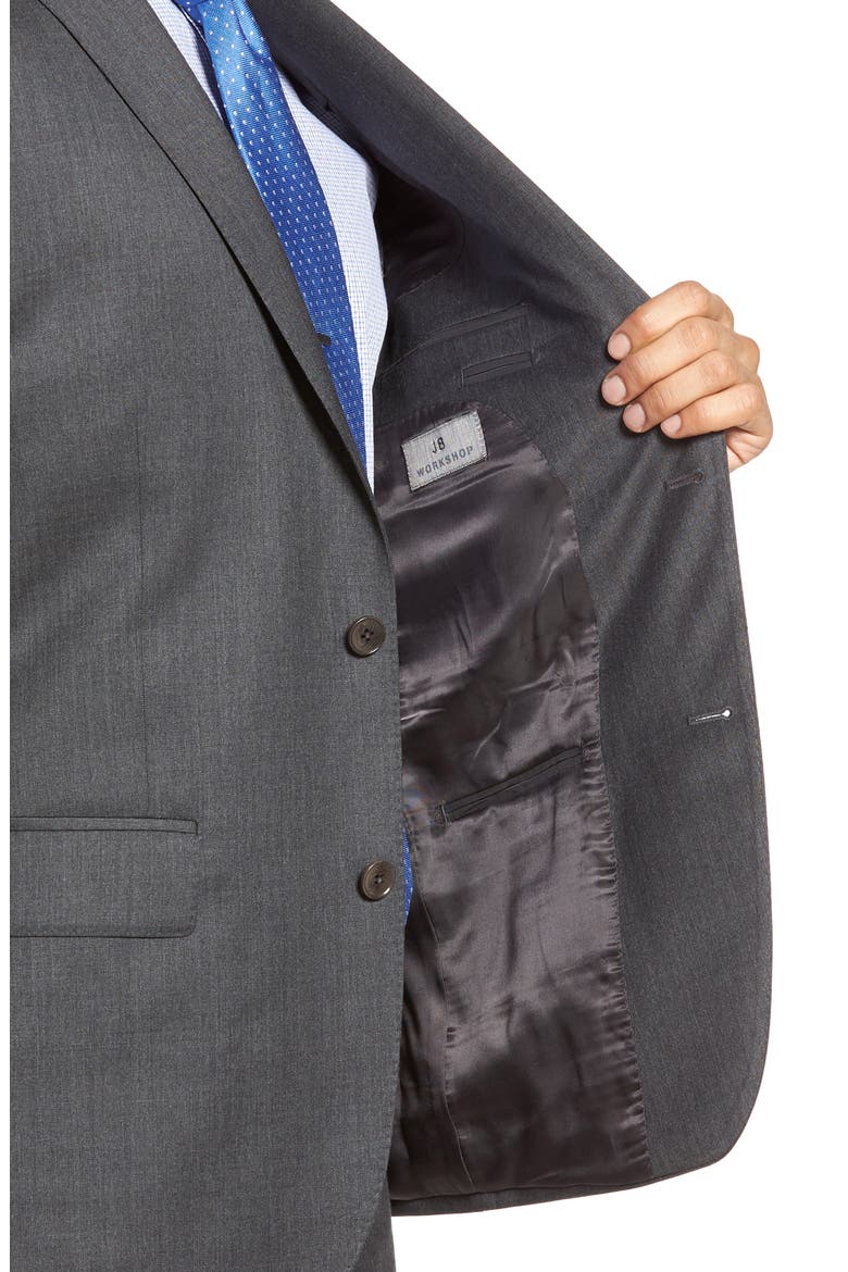 Classic Fit Solid Wool Suit, Alternate, color, CHARCOAL