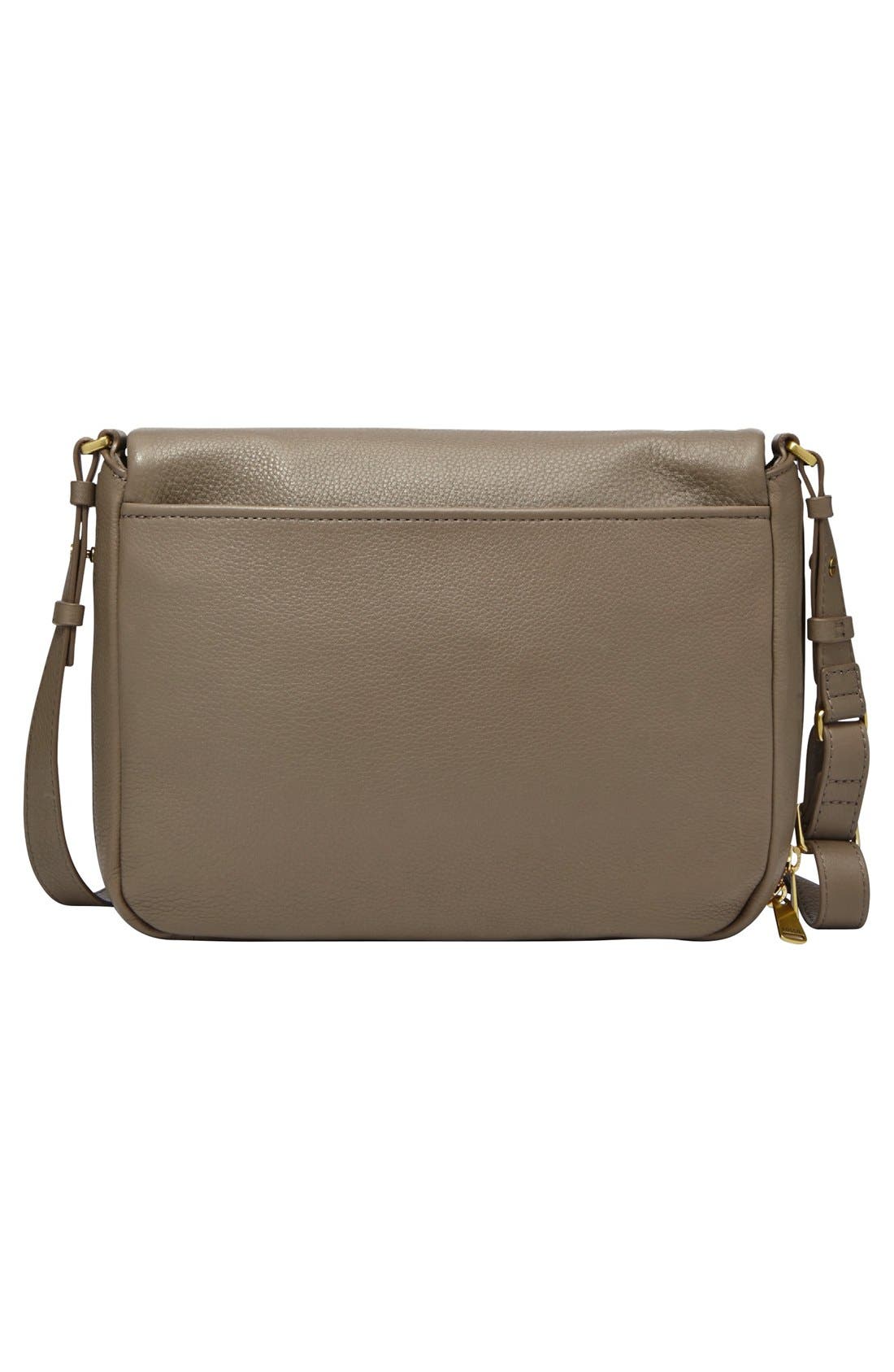 'Preston' Leather Shoulder Bag, Alternate, color, MUSHROOM