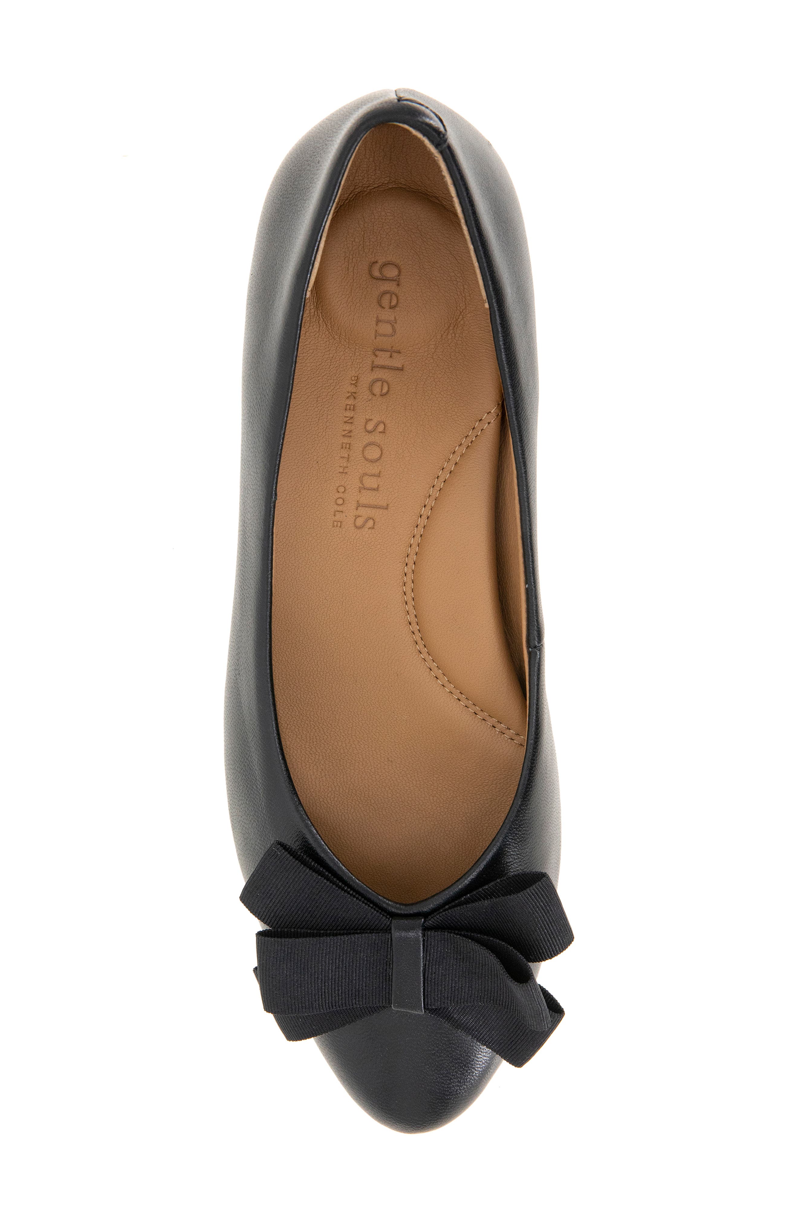 Gentle Souls Abigail Bow Pump, Alternate, color, Black Leather