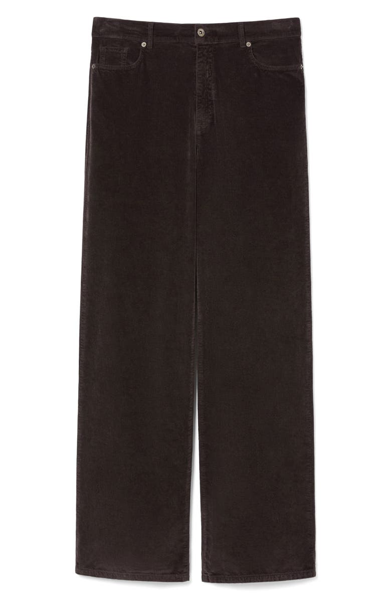 Marina Rinaldi Medea Wide Leg Corduroy Pants, Alternate, color, Chocolate