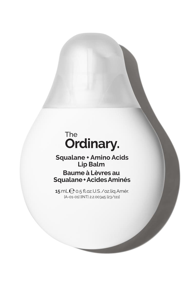 Squalane + Amino Acids Hydrating Lip Balm, for Lips, Elbows & Cuticles, Main, color, NO COLOR