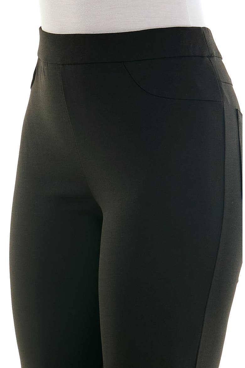 Ponte Narrow Leg Pants, Alternate, color, BLACK