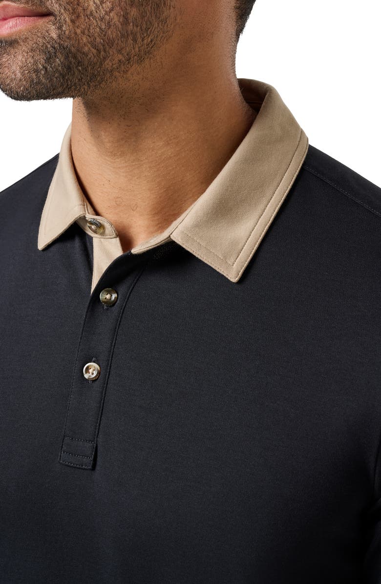 TravisMathew All Day Social Club Contrast Collar Cotton Blend Polo Shirt, Alternate, color, 