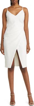 Black Halo Bowery Faux Wrap Sheath Dress