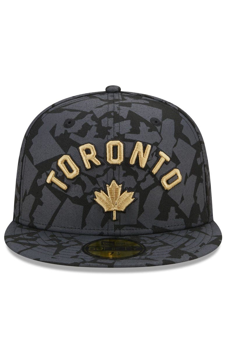New Era Men's New Era  Gray Toronto Raptors 2022/23 City Edition Official 59FIFTY Fitted Hat, Alternate, color, 
