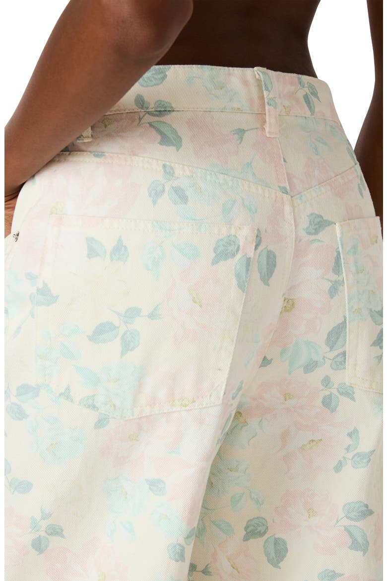 Sydnee Floral Jeans, Alternate, color, PEACH BEIGE