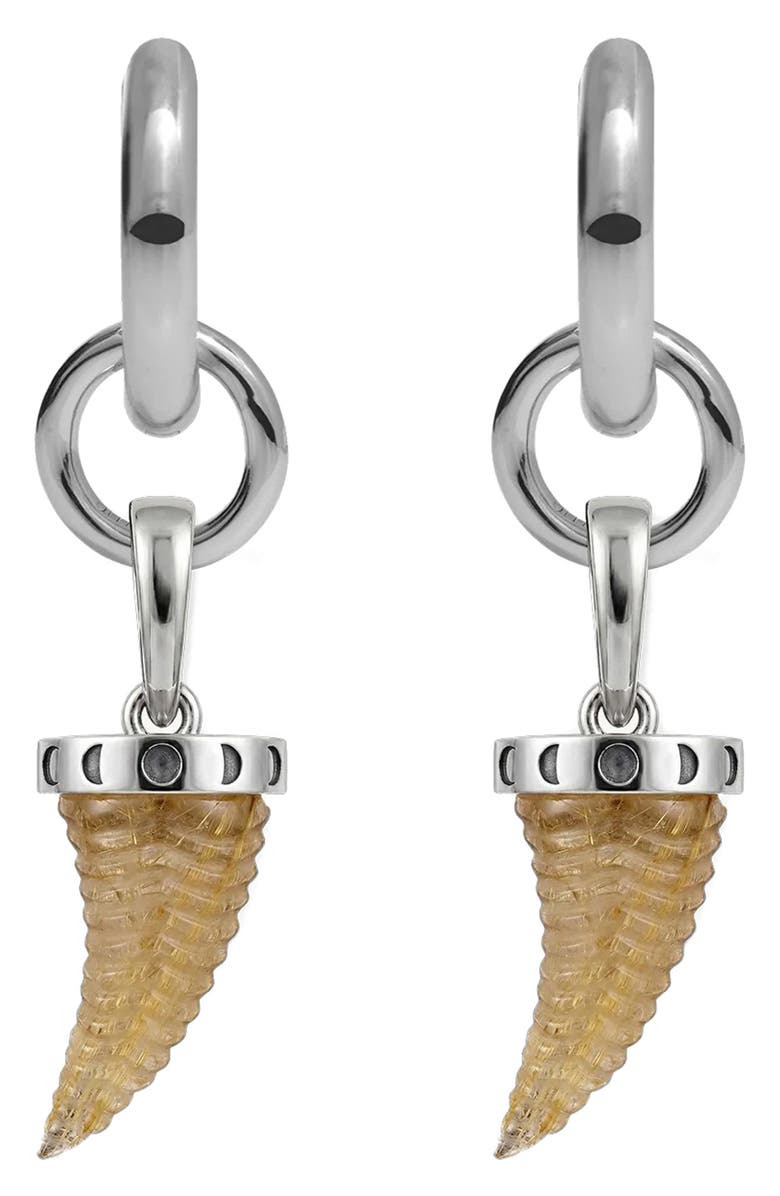 Awe Inspired x Jhené Aiko Stone Saber-Tooth Collector Earring, Main, color, 925 Sterling Silver