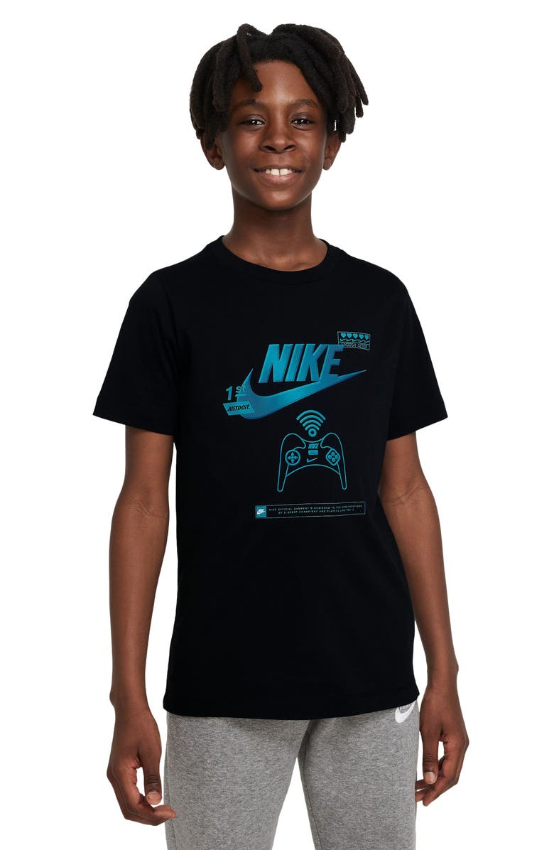 Nike Kids' Sportswear Cotton Graphic T-Shirt, Main, color, 