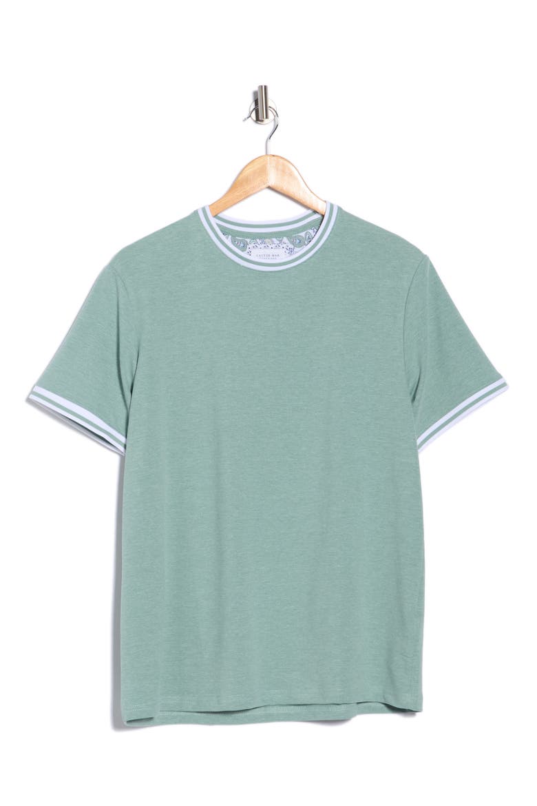 Tipped Crewneck T-Shirt, Alternate, color, SEA FOAM