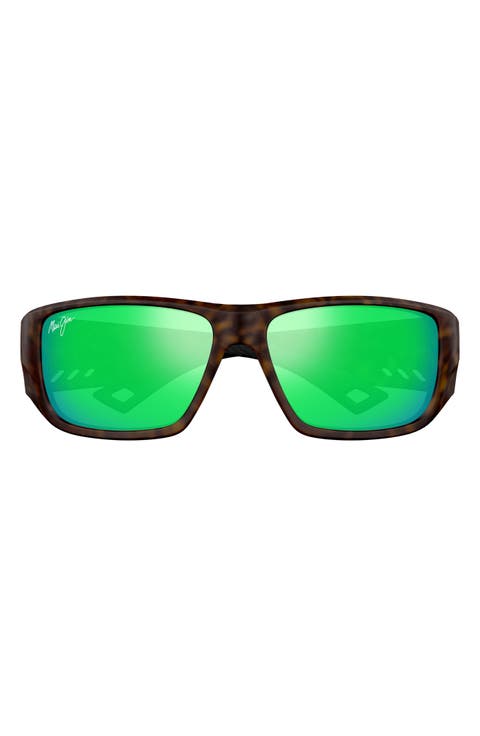 Keha 63mm Oversize Polarized Rectangular Sunglasses
