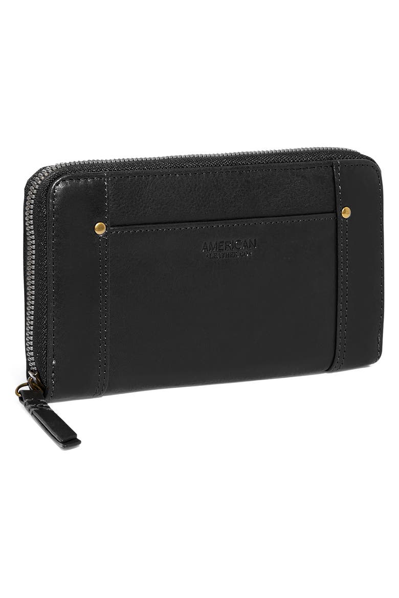 Austin Continental Leather Wallet, Alternate, color, BLACK SMOOTH