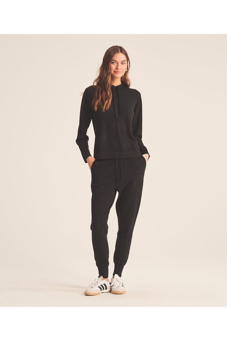 Off-Duty Cashmere Hoodie, Alternate, color, Black