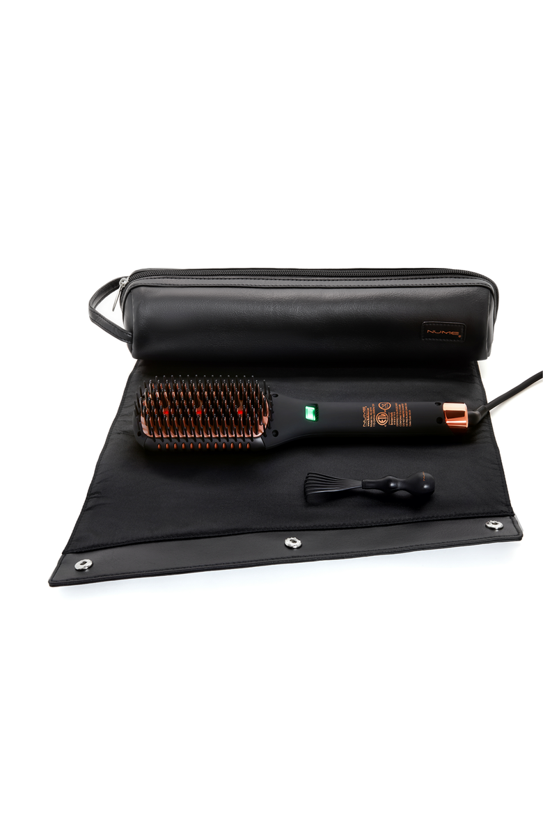 Straightening Heat Brush | Ionic Smoothing Brush, Alternate, color, Black