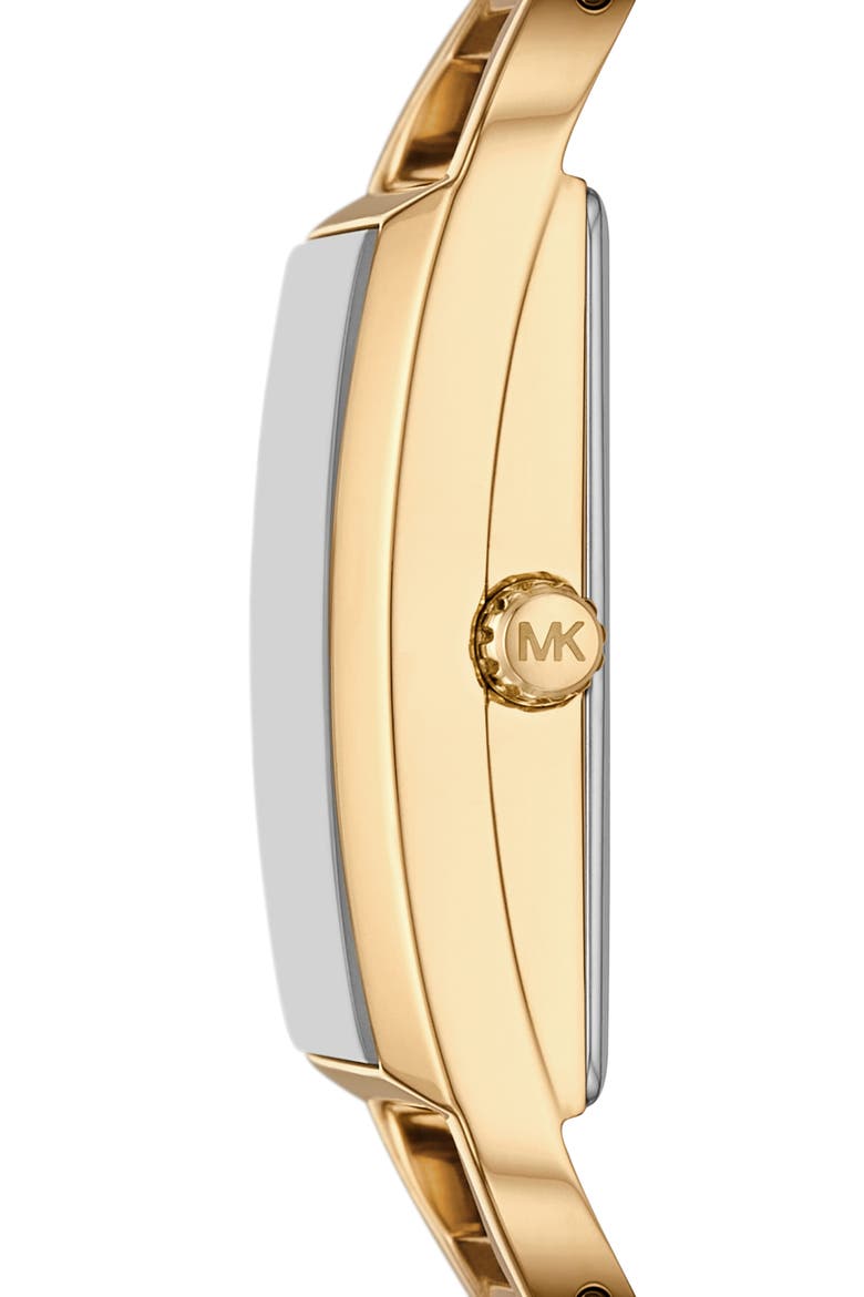 MK Empire Pavé Logo Bangle Watch, 20mm, Alternate, color, GOLD