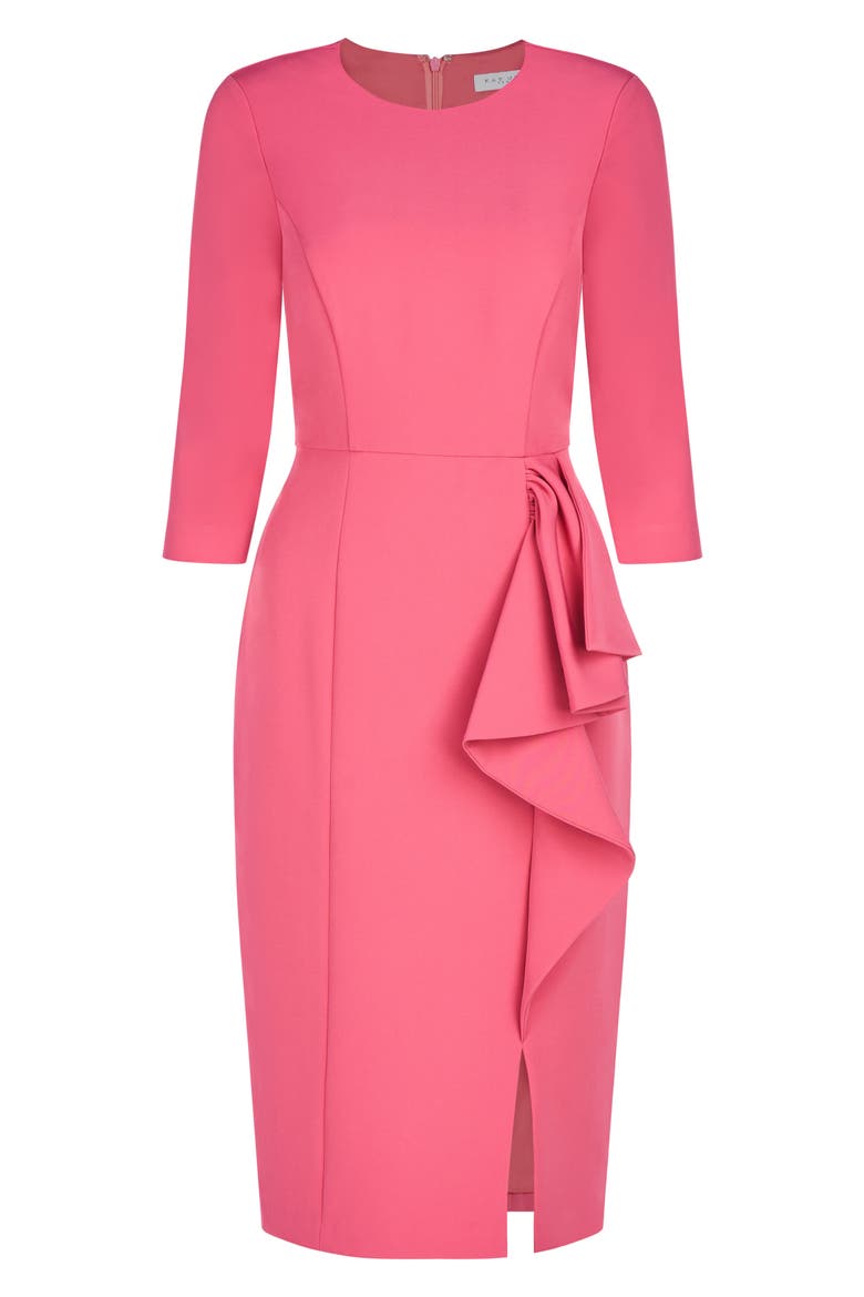 Loretta Midi Sheath Dress, Alternate, color, DESERT ROSE