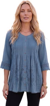 Roaman's Eyelet Big Shirt