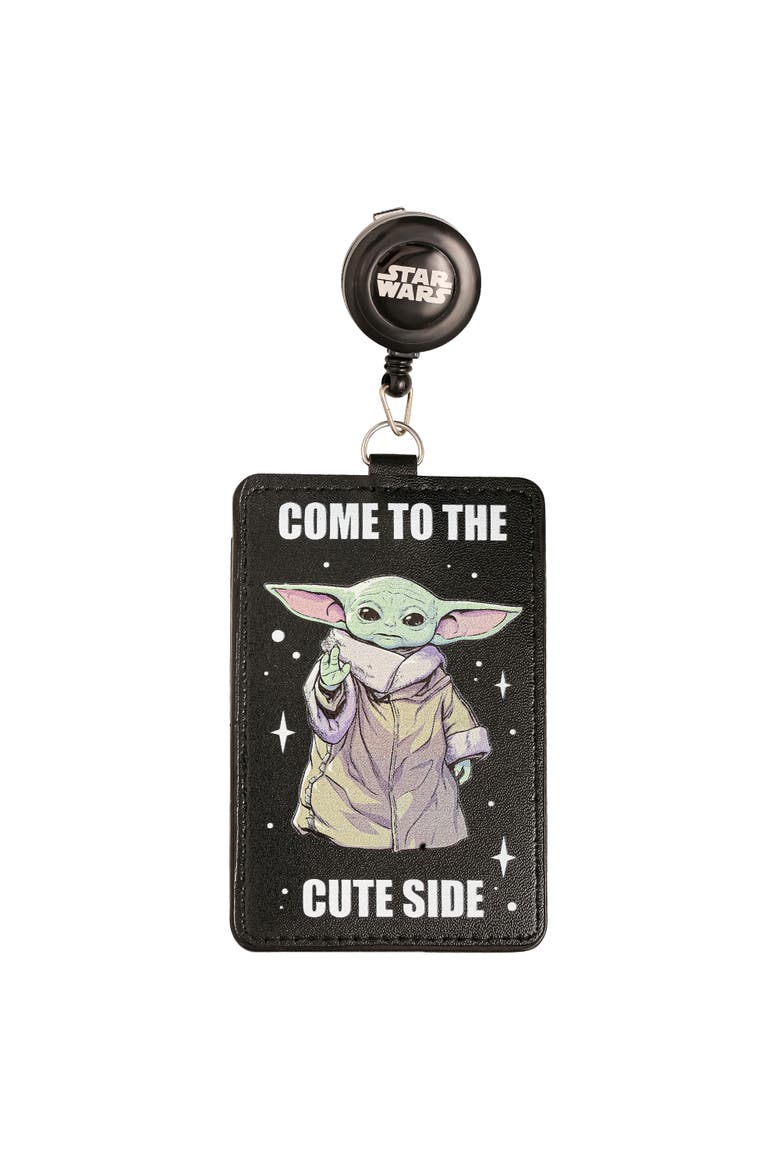 Grogu Cute Retractable Badge Reel Official License, Badge Clip, Main, color, Black