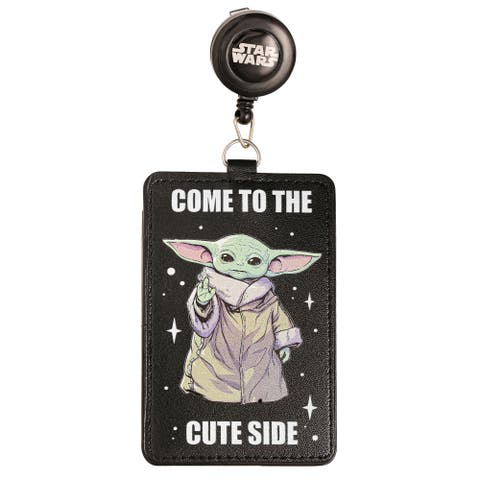 Grogu Cute Retractable Badge Reel Official License, Badge Clip