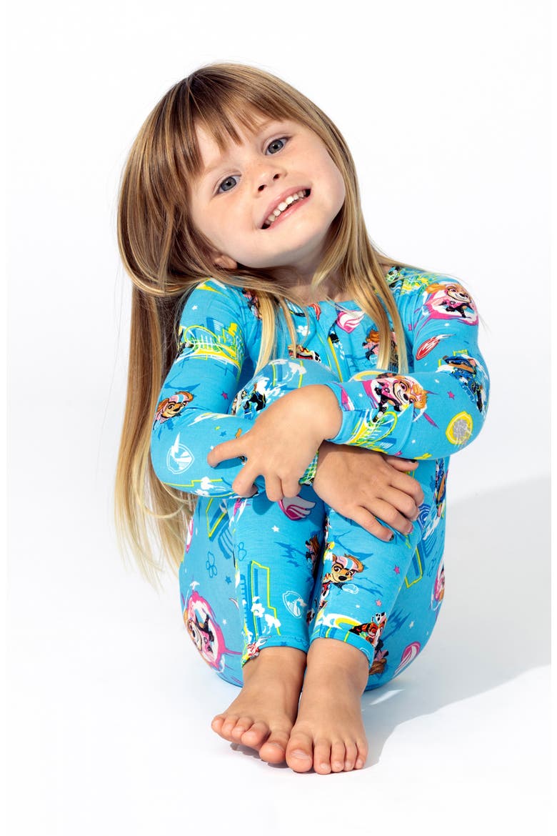 Paw Patrol Fitted Convertible One-Piece Pajamas, Alternate, color, BLUE