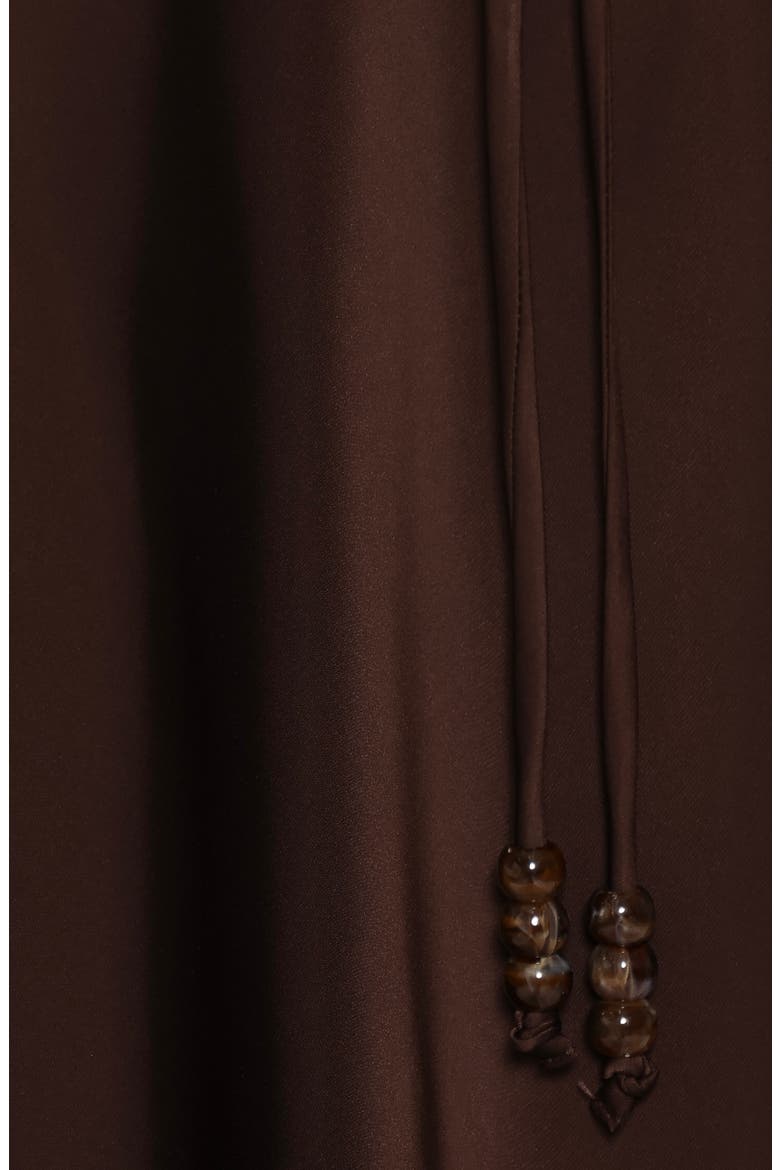 Bayley Satin Midi Skirt, Alternate, color, CHOCOLATE BROWN