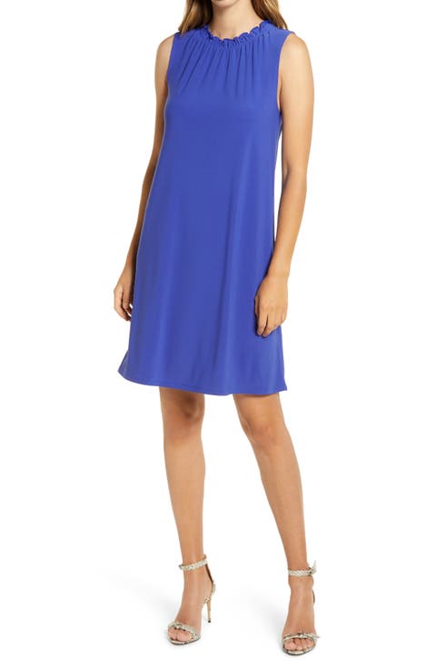 Gathered Neck Knit Dress
