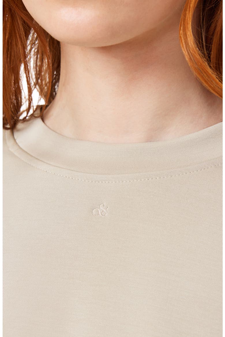 Bubble Hem Crewneck Sweatshirt, Alternate, color, FEATHER GRAY