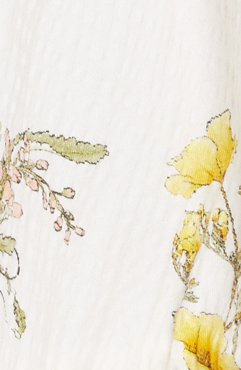 Zimmermann Floral Print Cutout Babydoll Dress, Alternate, color, 